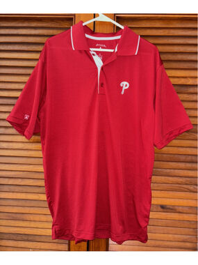 Philadelphia Phillies MLB Antigua Red Polo Shirt Adult XL
